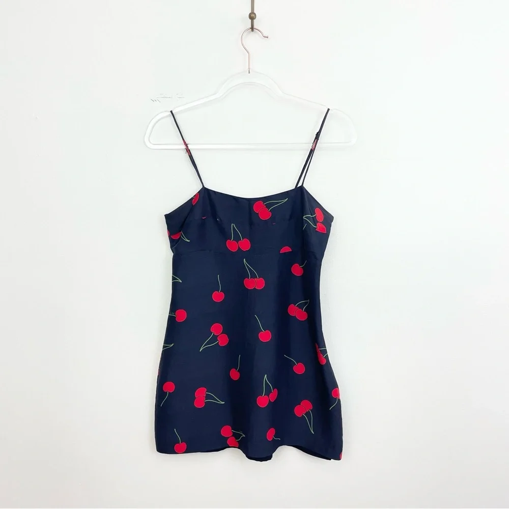 Realisation Par Navy Mini Dress with Red Cherry Print - Picture 3 of 8
